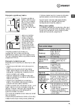 Предварительный просмотр 39 страницы Indesit IWCN 61051X9 Instructions For Use Manual