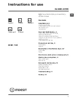 Preview for 1 page of Indesit IWDE 7105 Instructions For Use Manual