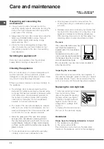 Предварительный просмотр 24 страницы Indesit K3E 517 Operating Instructions Manual