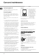 Предварительный просмотр 22 страницы Indesit K3G11/O Operating Instructions Manual