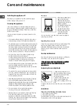 Предварительный просмотр 12 страницы Indesit K3G21/R Operating Instructions Manual