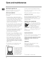 Предварительный просмотр 14 страницы Indesit K3G51 S. A/U Operating Instructions Manual