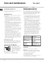 Предварительный просмотр 24 страницы Indesit K6C517/RU Operating Instructions Manual