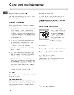 Предварительный просмотр 24 страницы Indesit K6G20S/I Operating Instructions Manual