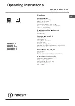 Preview for 1 page of Indesit K6G52.U Operating Instructions Manual