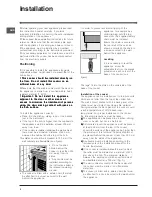 Предварительный просмотр 2 страницы Indesit K6T21/AUS Operating Instructions Manual