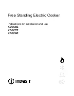 Предварительный просмотр 1 страницы Indesit KD6C0E Instructions For Installation And Use Manual