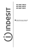 Indesit KG 6407 BG/G Instructions For Installation And Use Manual preview