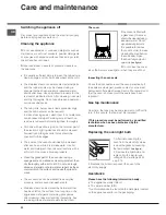 Предварительный просмотр 22 страницы Indesit KN3G21S Operating Instructions Manual