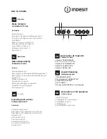 Indesit KN6 G110SA/NL Operating Instructions Manual preview