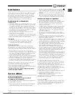 Preview for 17 page of Indesit NUIAA 12x Operating Instructions Manual