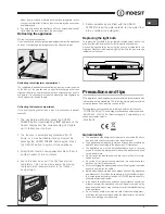 Preview for 9 page of Indesit PBA Series Operating Instructions Manual