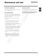 Предварительный просмотр 21 страницы Indesit PI 631 Operating Instructions Manual