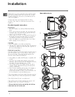 Preview for 2 page of Indesit RA 24 L Operating Instructions Manual