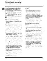 Preview for 62 page of Indesit RA 24 L Operating Instructions Manual