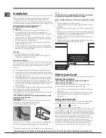 Preview for 6 page of Indesit SIAA xx xx (UK) Operating Instructions Manual