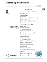 Preview for 2 page of Indesit TZAA 10 Operating Instructions Manual