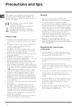 Preview for 6 page of Indesit UFAN 300 NF Operating Instructions Manual