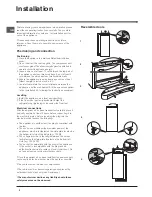 Предварительный просмотр 2 страницы Indesit UFAN 400 NF Operating Instructions Manual