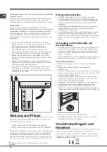 Preview for 30 page of Indesit UIAA 2 Y Series Operating Instructions Manual