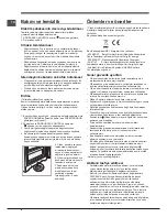 Preview for 6 page of Indesit UPS 1 Series Operating Instructions Manual