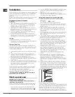 Preview for 8 page of Indesit UPS 1 Series Operating Instructions Manual