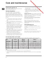 Preview for 14 page of Indesit VIA 640 C Operating Instructions Manual