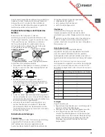 Preview for 43 page of Indesit VIA 640 C Operating Instructions Manual