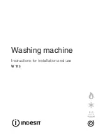 Indesit W 113 Instructions For Installation And Use Manual предпросмотр