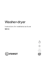 Indesit WD 10 Instructions For Installation And Use Manual preview