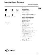 Indesit WIA 122 Instructions For Use Manual preview