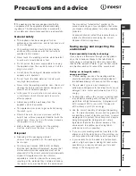 Preview for 11 page of Indesit WIA101UK Instructions For Use Manual