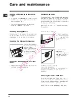 Preview for 10 page of Indesit WIDXL 126 S Instructions For Use Manual