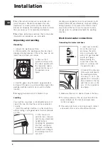 Preview for 2 page of Indesit WIL 1000 OT Instructions For Use Manual