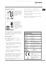 Preview for 3 page of Indesit WIL 1000 OT Instructions For Use Manual