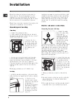 Preview for 2 page of Indesit WIL 153 Instructions For Use Manual