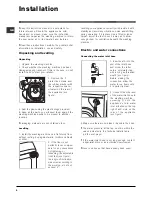 Preview for 2 page of Indesit WIN 101 Instructions For Use Manual