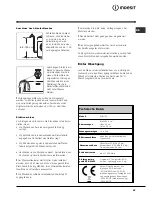 Предварительный просмотр 63 страницы Indesit WIN 122 Instructions For Use Manual