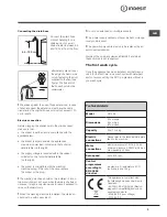 Preview for 3 page of Indesit WITL 86 Instructions For Use Manual