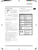 Preview for 3 page of Indesit WIXXL 86 Instruction Booklet