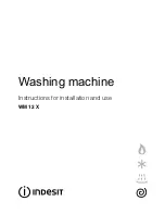 Preview for 1 page of Indesit WM 12 X Instructions For Installation And Use Manual