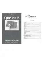INDEX LABORATORIES QRP PLUS Instruction Manual preview