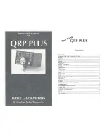 Preview for 1 page of INDEX LABORATORIES QRP PLUS Instruction Manual