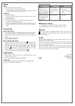 Preview for 4 page of Indexa WA 03 Operating And Safety Instructions Manual