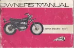 Indian Motorcycle 1972 Super Enduro SE-74 Owner'S Manual preview