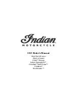 Preview for 3 page of Indian Motorcycle Chief Classic Owners Manualual