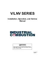 Preview for 1 page of Industrial combustion LNV Series Installation, Operation And Service Manual