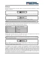 Preview for 5 page of Industrial combustion LNV Series Installation, Operation And Service Manual