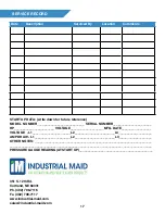 Preview for 17 page of INDUSTRIAL MAID AZTech T3500 Owner'S Manual