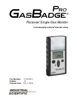 Industrial Scientific GasBadge Pro Manual preview